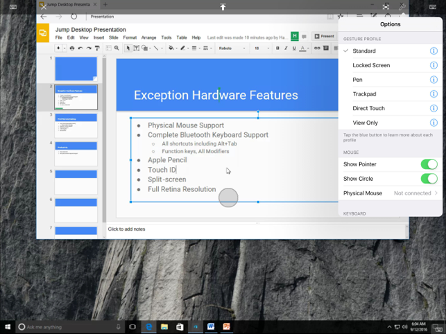 Zrzut ekranu Jump Desktop (RDP, VNC, Fluid).