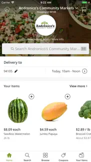 andronico’s rush delivery iphone screenshot 1