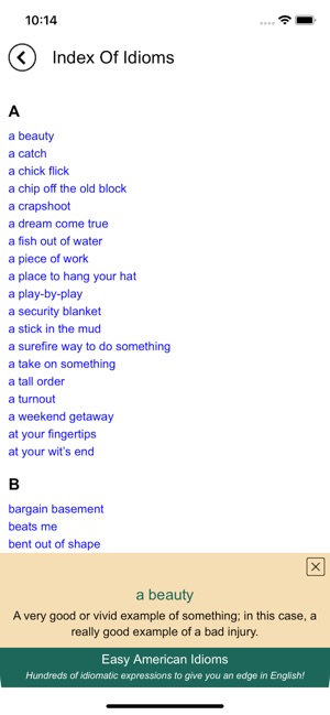 Easy American Idioms 1(圖4)-速報App
