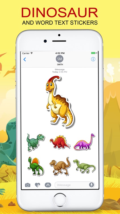 Dinosaur & Text Sticker Emojis