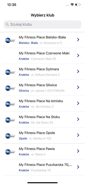 My Fitness Place App