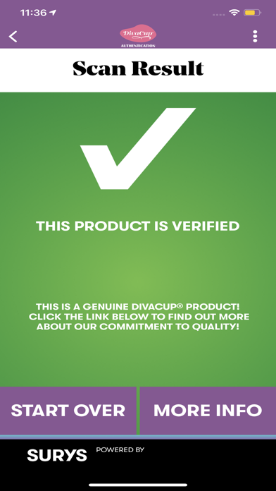 DivaCup® Authentication screenshot 3