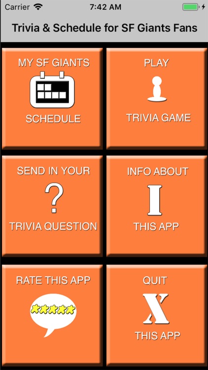 Trivia Game for SF Giants fans