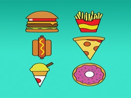 The CuteFoodSt is a cute sticker, which are show the 50 sticker food in cartoon
