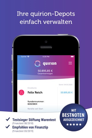 quirion – digitale Geldanlage - náhled