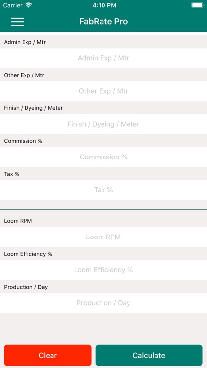 FabRate - Textile Calculator