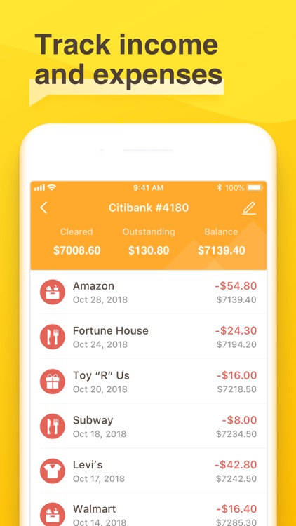 Checkbook - Account Tracker