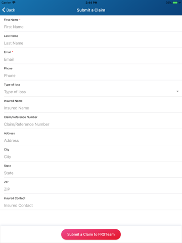 FRSTeam Mobile Claims Service screenshot 2
