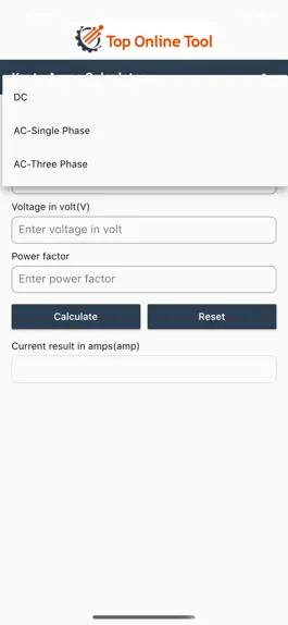 Game screenshot Kw to Amps Calculator apk