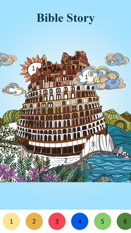 Bible Coloring Paint by Number screenshot-6
