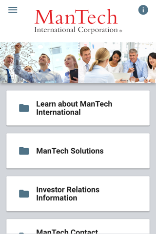 ManTech Now App - náhled