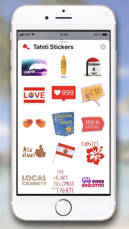 Tahiti Stickers for iMessage screenshot-5