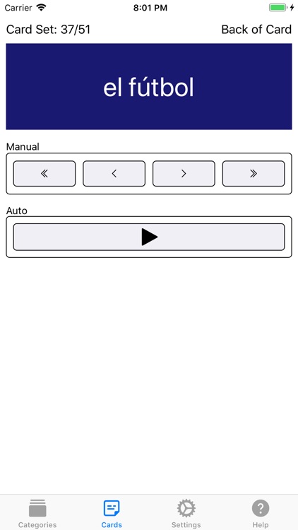 Just Flashcards - Spanish