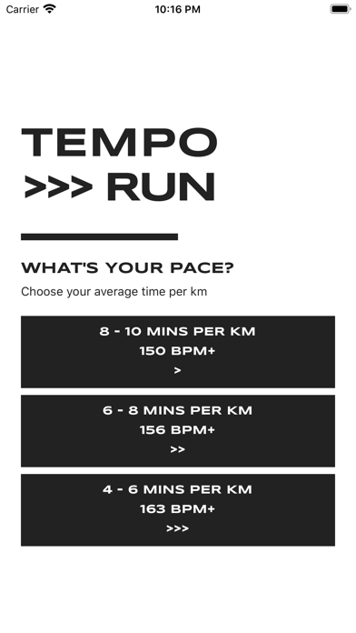 Tempo Run - Running Playlists screenshot 2