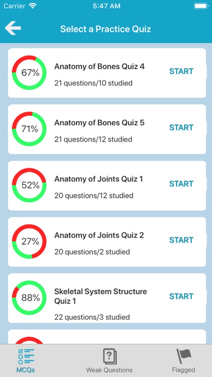 Skeletal System Quizzes