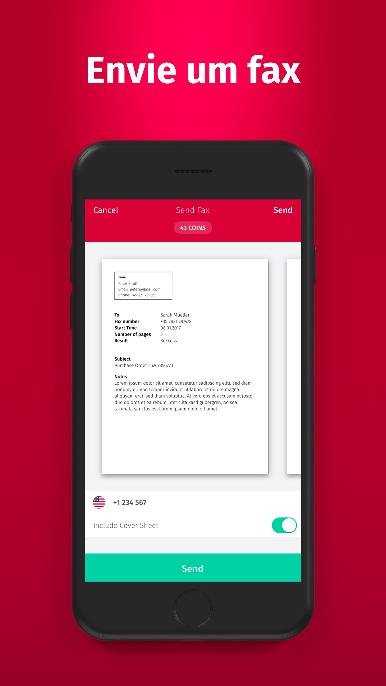 Screenshot do app Digitalizador - PDF, Fax, QR