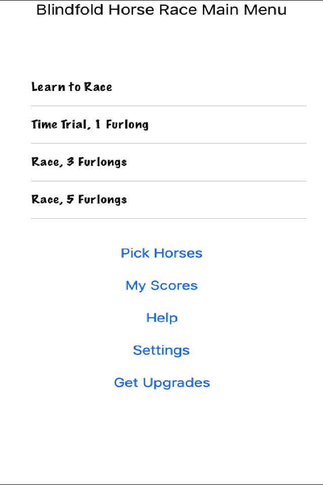 Blindfold Horserace screenshot 2