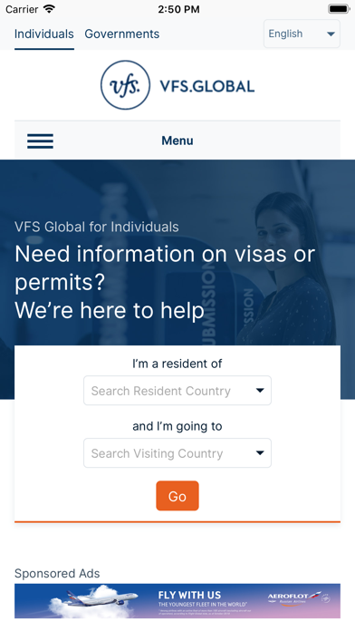 VFS Global screenshot 2