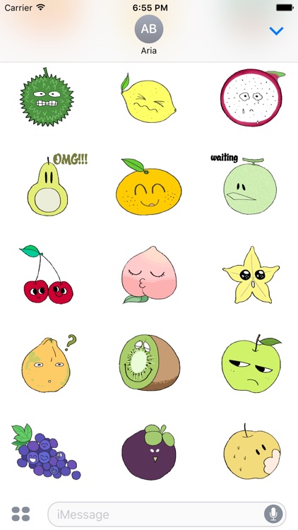 Moving Funny Fruits Face Emoji