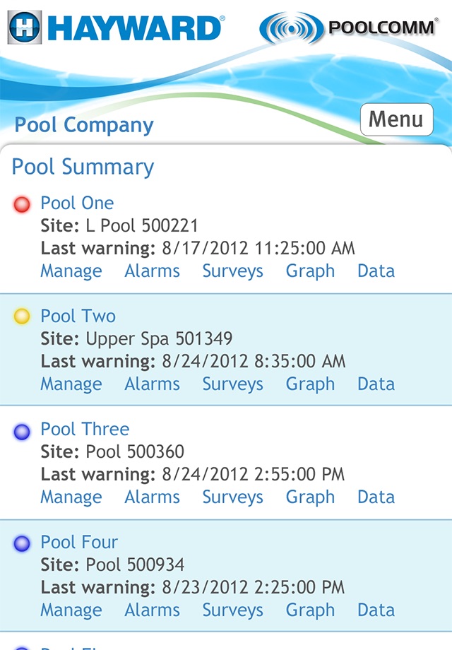 Hayward PoolComm® screenshot 2