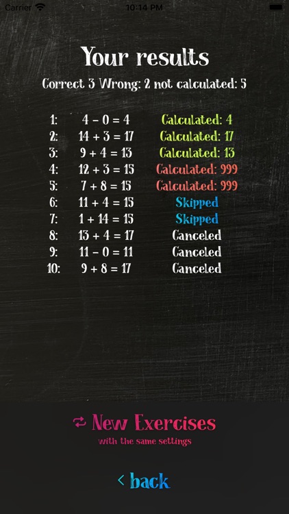 Mental arithmetic with MiCa screenshot-4