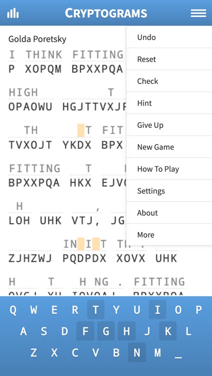 Cryptogram · Cryptoquote Game