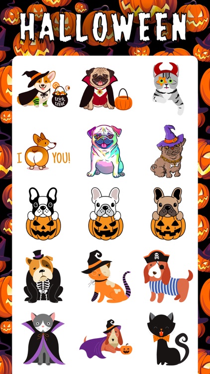 Cute Halloween Dog Sticker App
