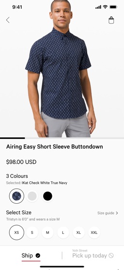lululemon app screenshot