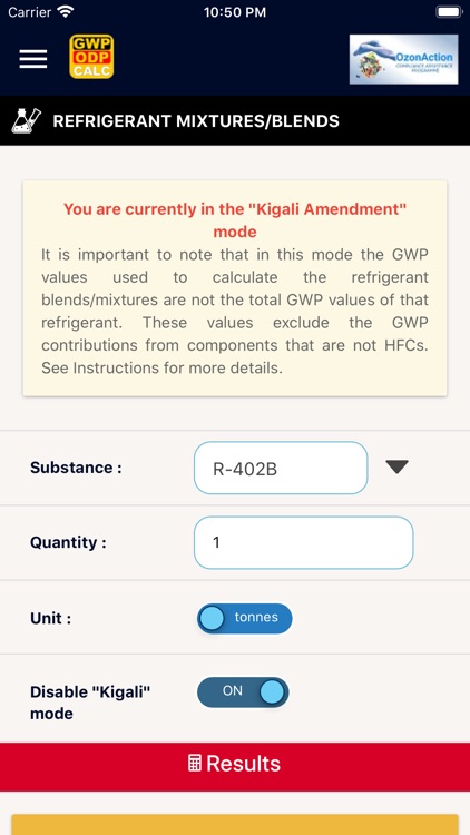 GWP-ODP Calculator screenshot-3