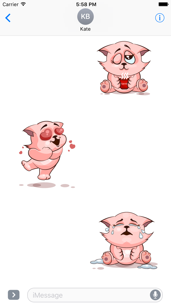 Adorable Cat Emoji Stickers