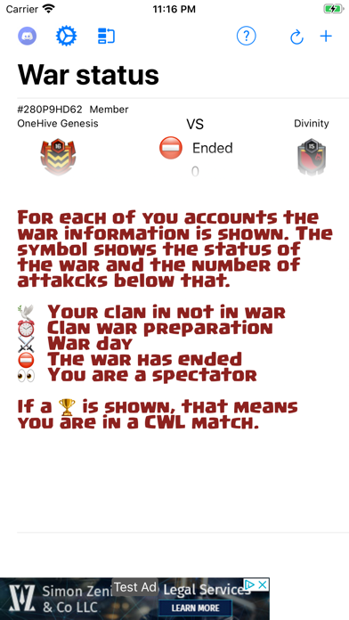 War Status Lite for CoC screenshot 4
