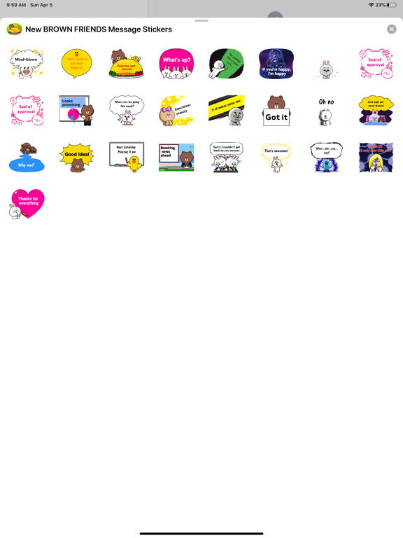 Screenshot #5 pour BROWN & FRIENDS Message Sticke