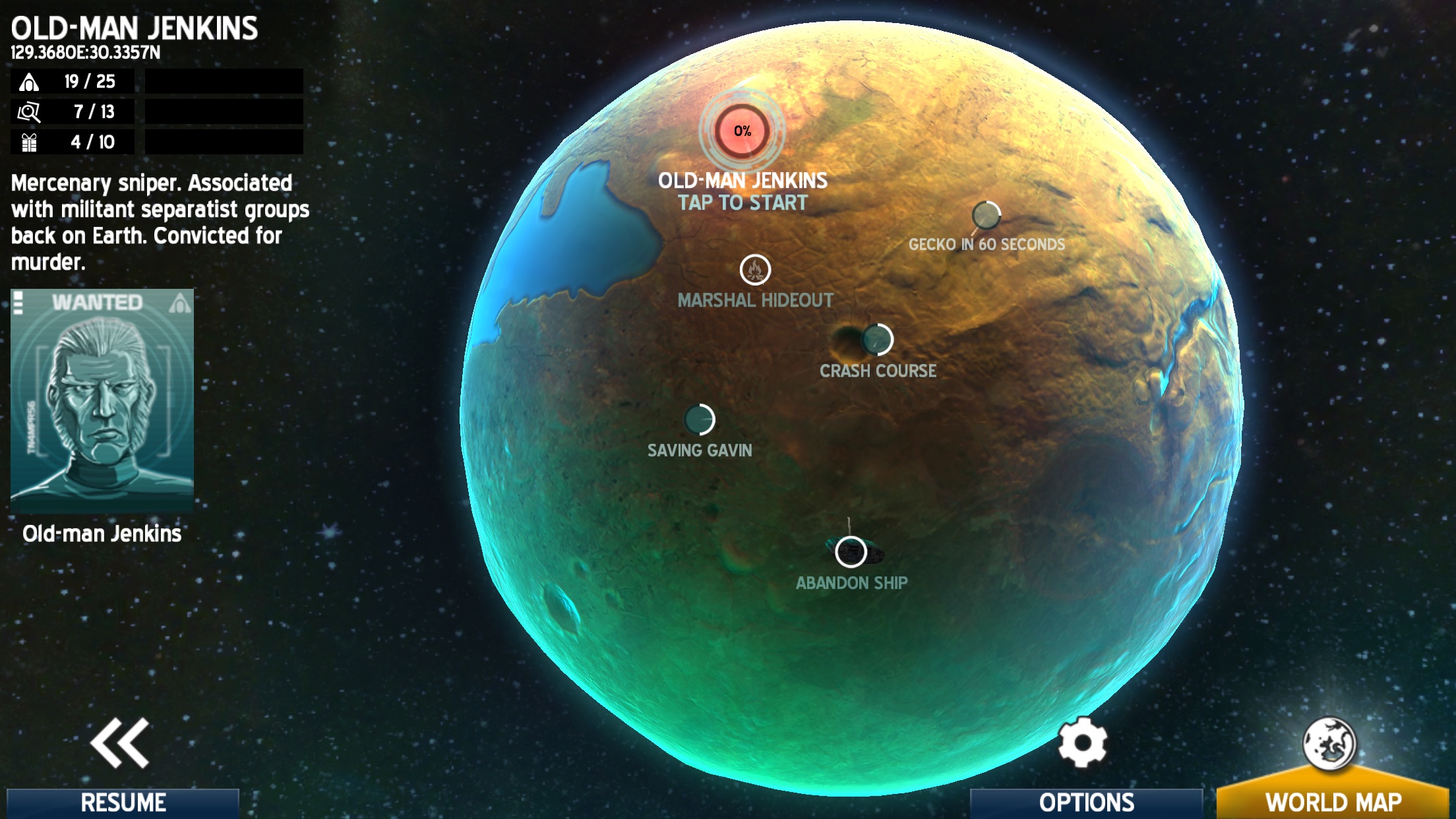 Screenshot do app Space Marshals