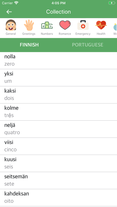 Finnish-Portuguese Dictionary screenshot 4