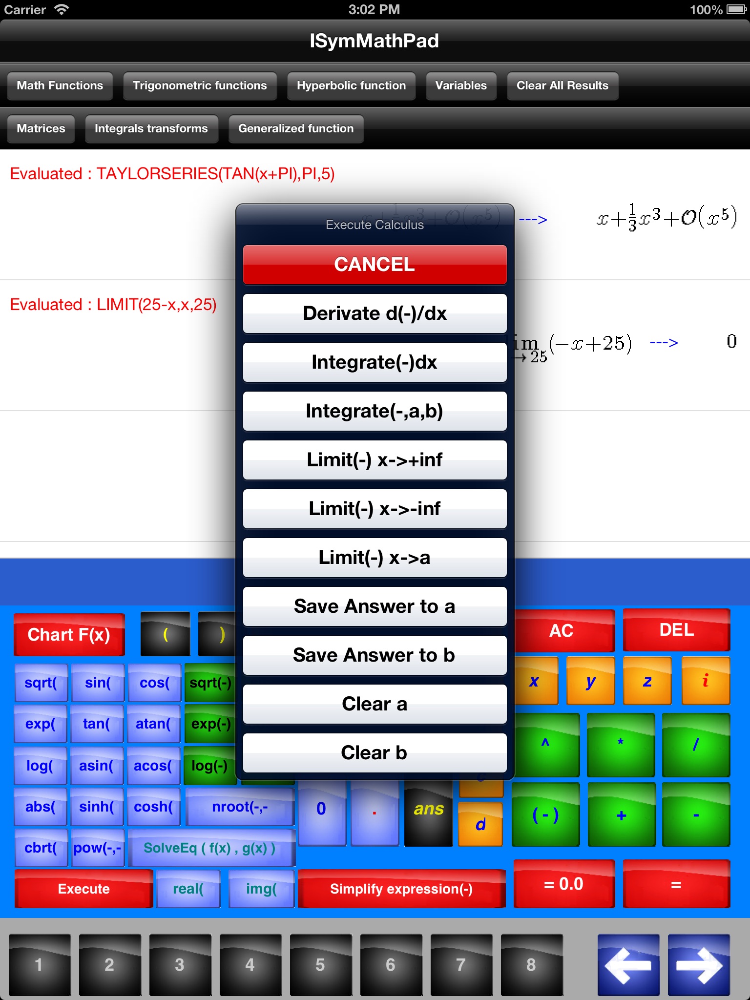 ISymMathPad screenshot 3