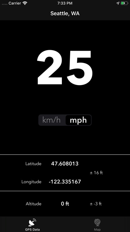 GPS Data - Speed & Altitude