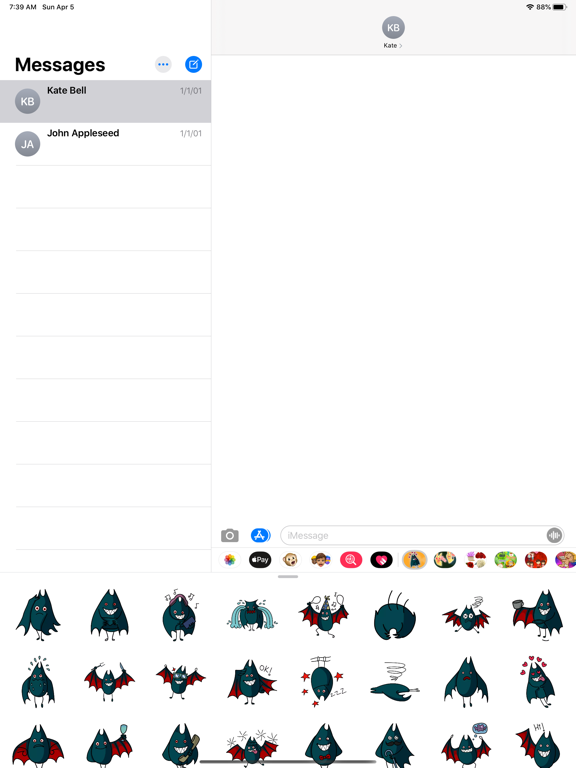 Screenshot #4 pour Funny Bat Stickers HD