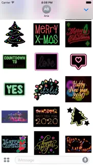 merry christmas neon sticker iphone screenshot 3