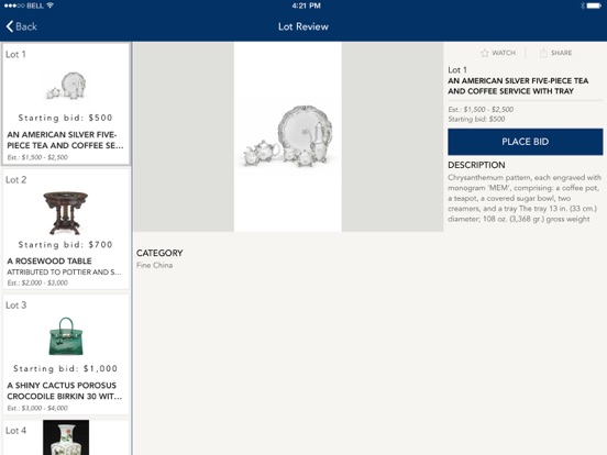 Tenmoku Auctions screenshot 3