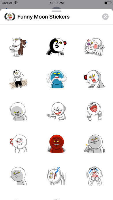 Funny Moon Stickers screenshot 4