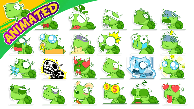 Funny Turtle Animated Stickers(圖1)-速報App