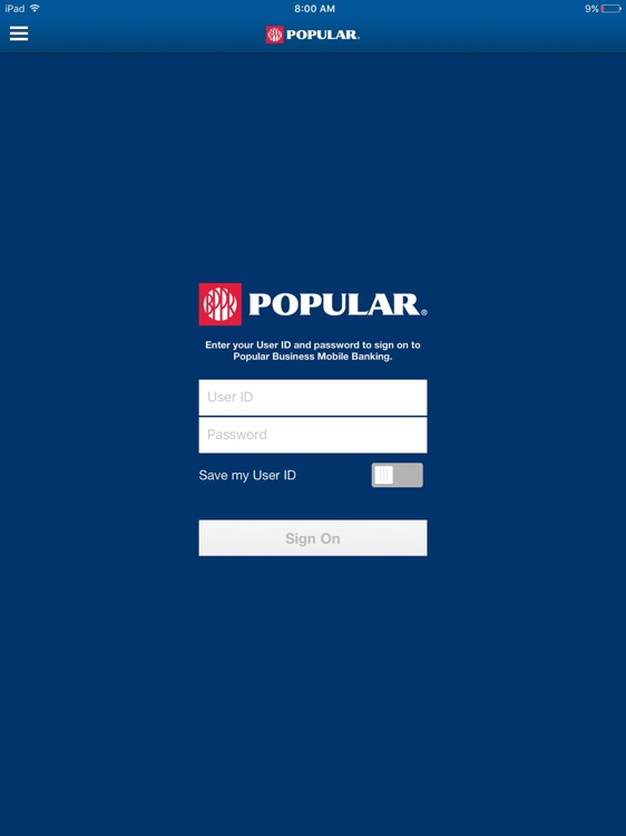 Popular Bank Business for iPad