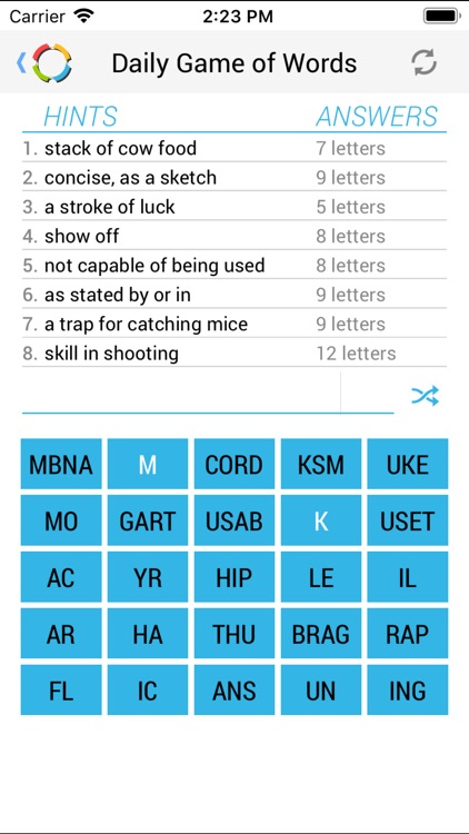 Daily Game of Words