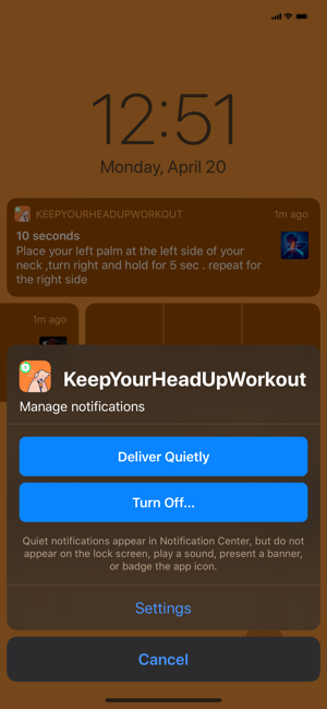 Keep Your Head Up Workout(圖2)-速報App