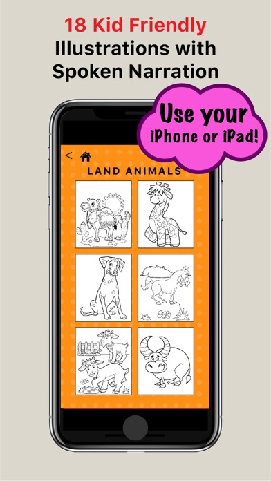 Listen & Color Land Animals screenshot 2