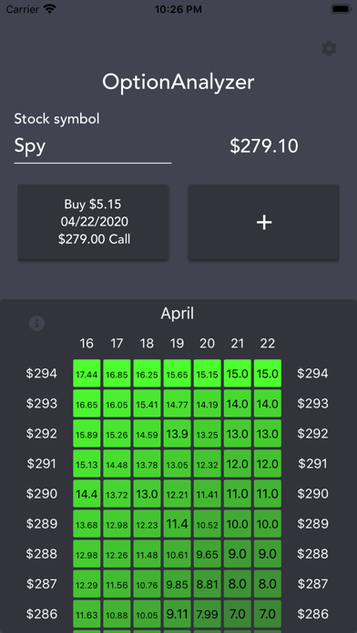 Option Analyzer screenshot 3