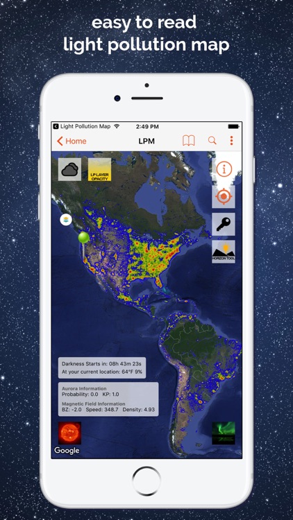 Light Pollution Map - Dark Sky