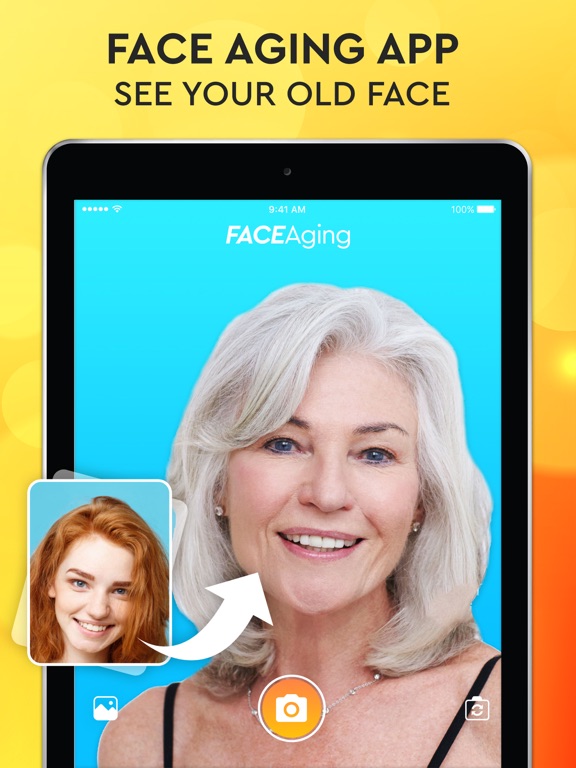 iPad Image of Face Aging App - Oldify Camera