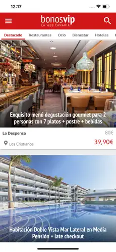 Screenshot 1 BonosVip - La Web Canaria iphone