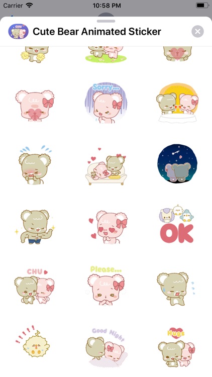 Cute Bear Animated Sticker